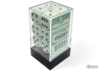 Opaque Pastel Green/back | 7-Dice, 16mm, 12mm, d10s by Chessex