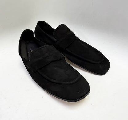 C Collection Suede Penny Loafer - Black