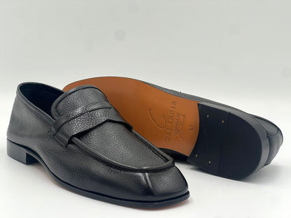 C Collection Deerskin Penny Loafer - Black