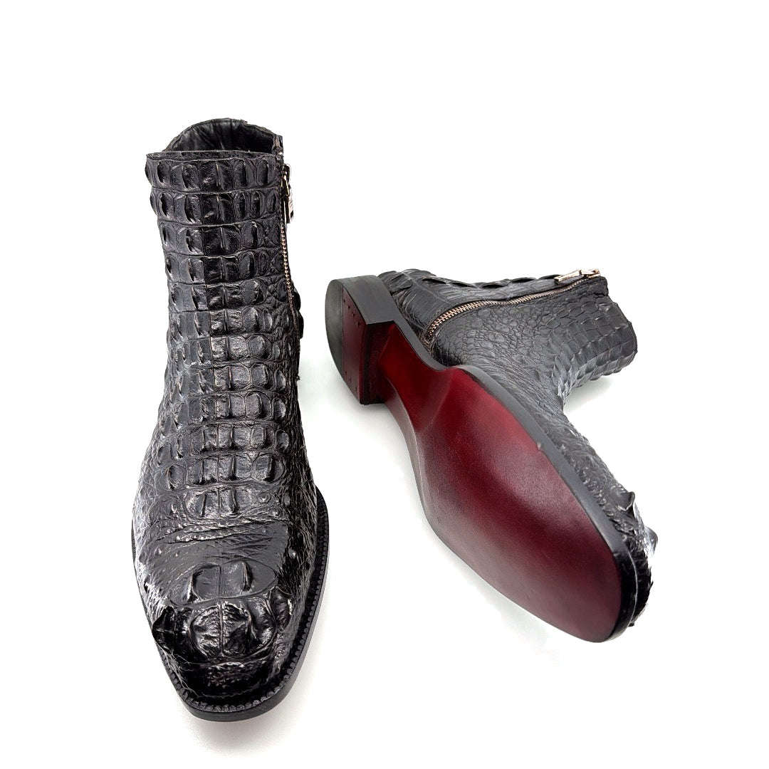 Maurice El Paso Hornback Alligator Boot Black Otarealm