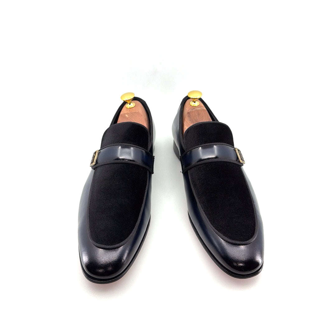 C Collection Leather Loafer - Navy Otarealm