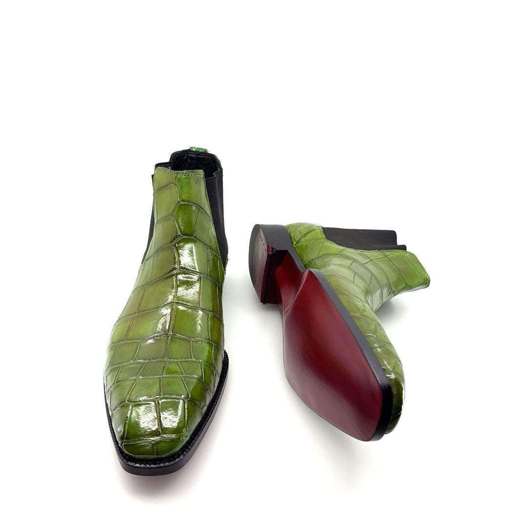 Maurice Austin Custom Alligator Boot - Green Otarealm