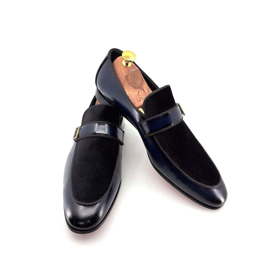 C Collection Leather Loafer - Navy Otarealm