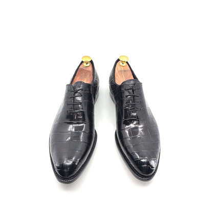 Maurice Georgia Alligator Oxford - Black