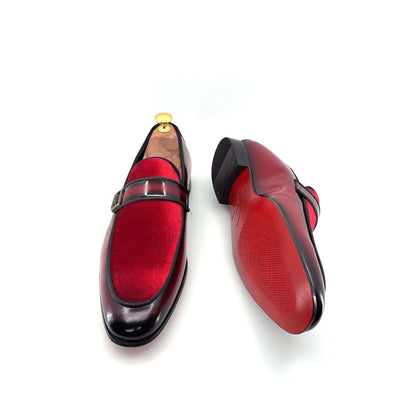 C Collection Leather Loafer - Red Otarealm