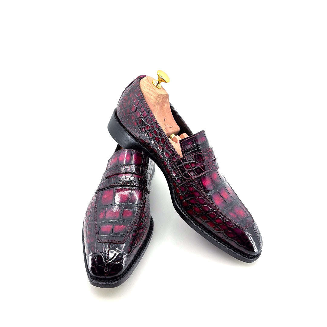 Maurice Custom Made Mirage Alligator Loafer - Purple Otarealm