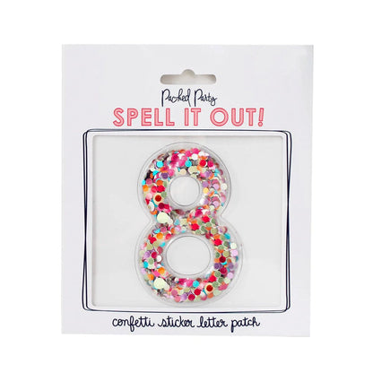 Confetti Number Stickers - Adhesive Patches
