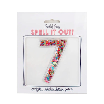 Confetti Number Stickers - Adhesive Patches