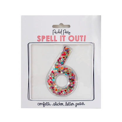 Confetti Number Stickers - Adhesive Patches