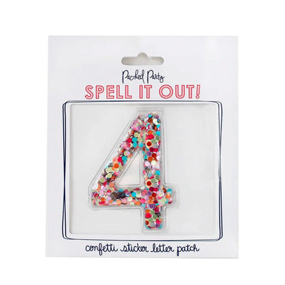 Confetti Number Stickers - Adhesive Patches