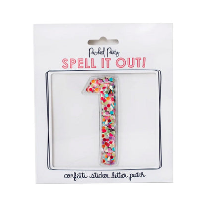 Confetti Number Stickers - Adhesive Patches