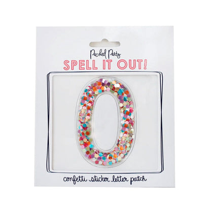 Confetti Number Stickers - Adhesive Patches
