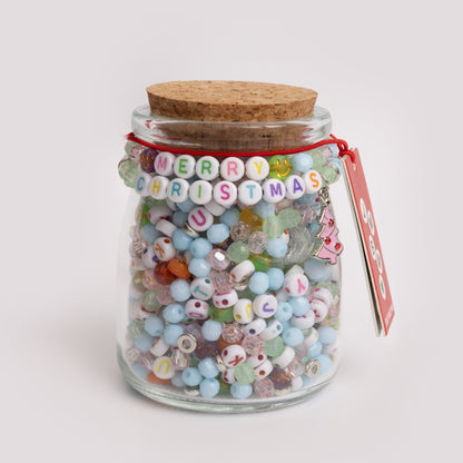 Merry Christmas Pastel Core Pink Mid Century Modern Christmas Tree DIY Jar