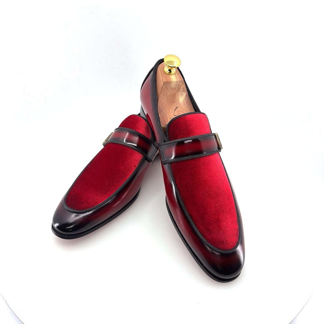 C Collection Leather Loafer - Red Otarealm