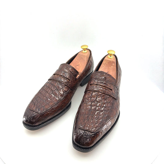 Maurice Custom Made Mirage Alligator Loafer - Brown