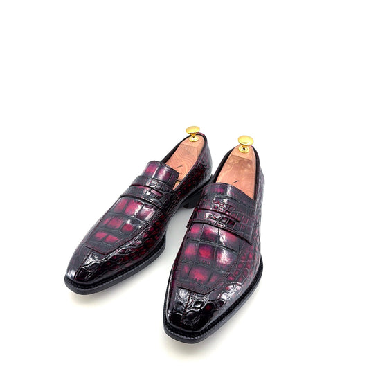 Maurice Custom Made Mirage Alligator Loafer - Purple