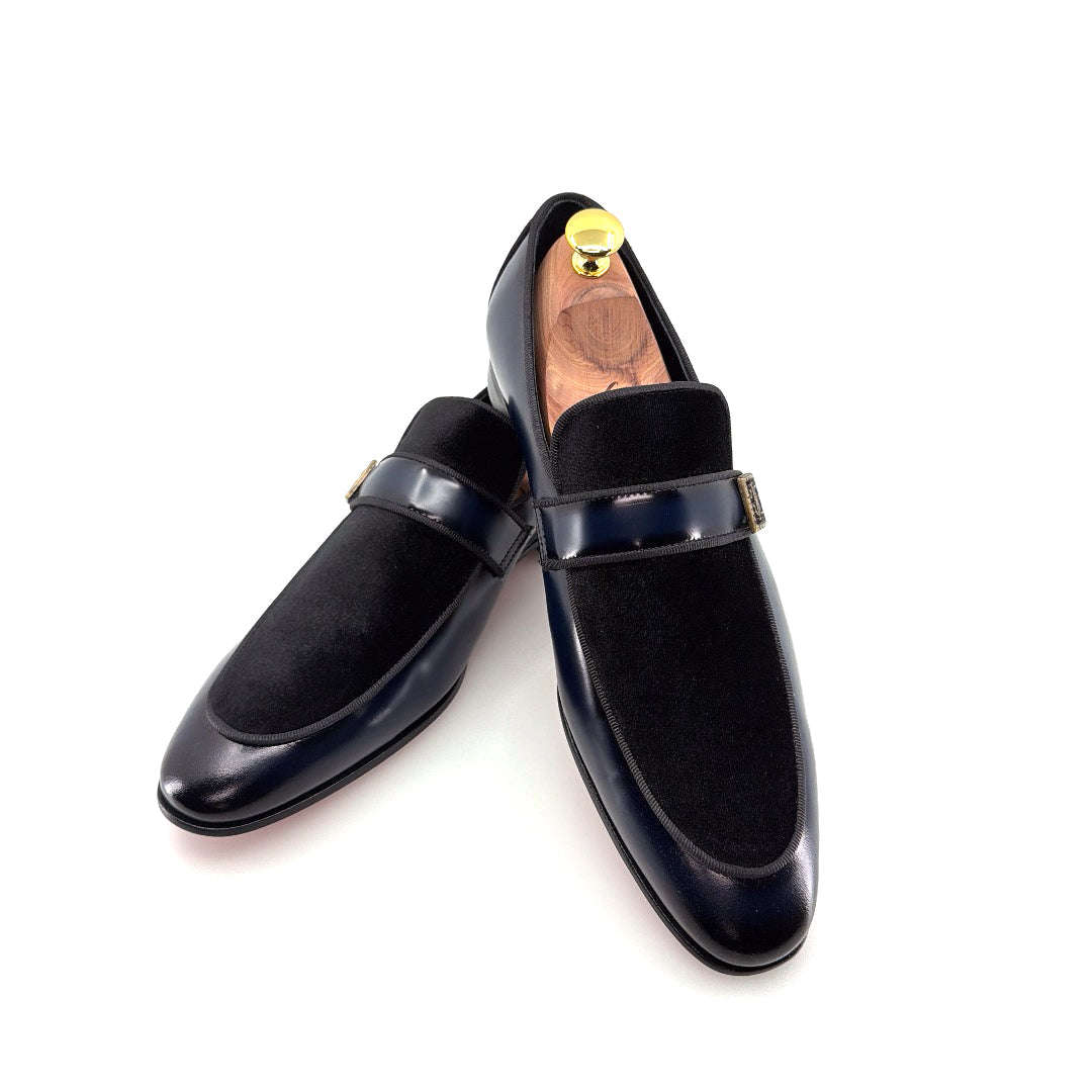 C Collection Leather Loafer - Navy Otarealm