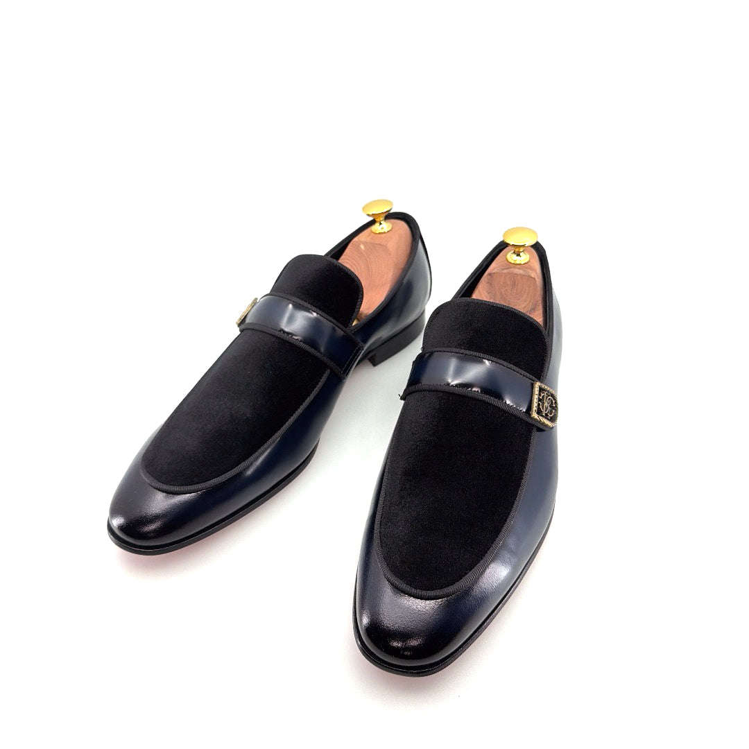 C Collection Leather Loafer - Navy Otarealm