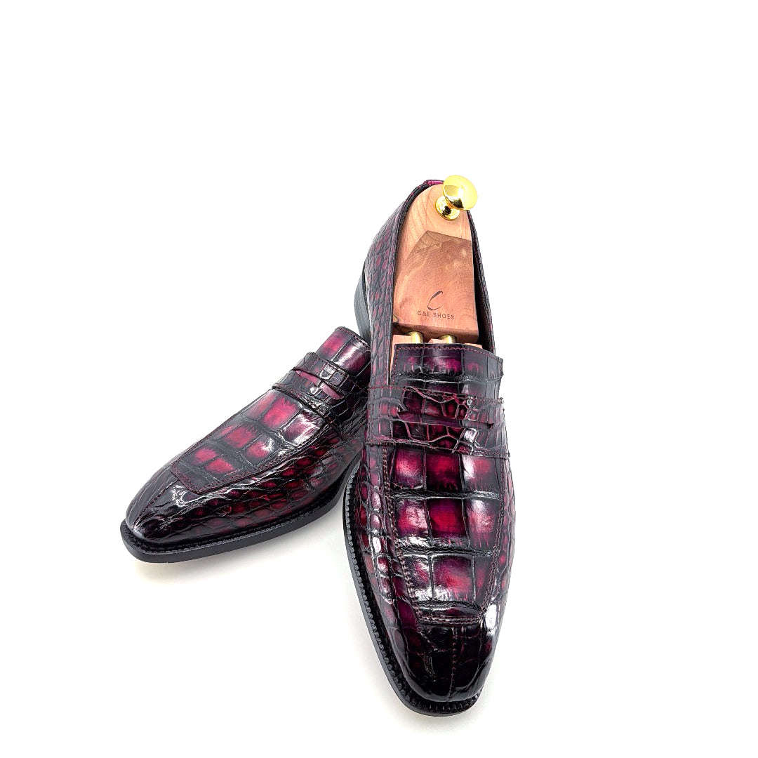 Maurice Custom Made Mirage Alligator Loafer - Purple Otarealm