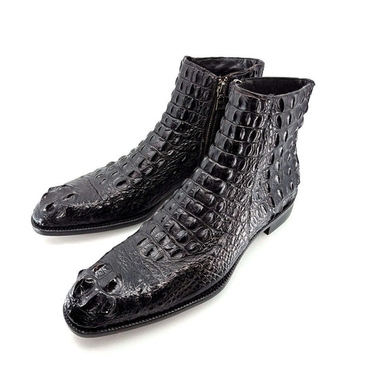 Maurice El Paso Hornback Alligator Boot Black Otarealm