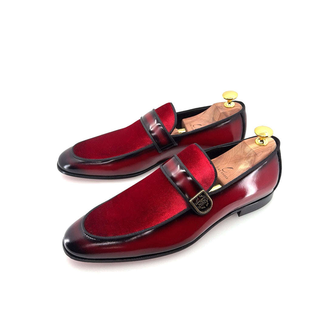 C Collection Leather Loafer - Red Otarealm