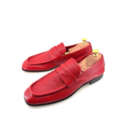 C Collection Deerskin Penny Loafer - Red Otarealm