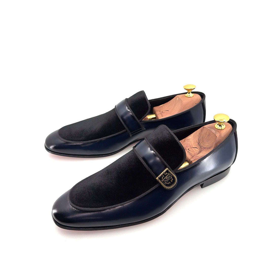C Collection Leather Loafer - Navy Otarealm