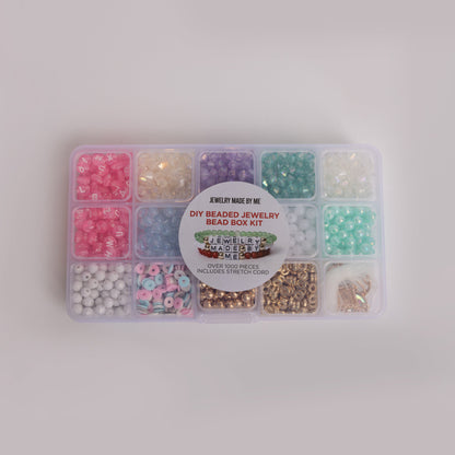 Pastel Pink Holiday Jewelry DIY Letter Bead Box