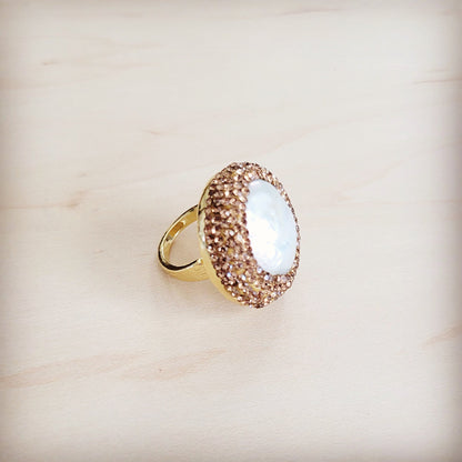 **Gilded Aurora Pearl Ring 012kk