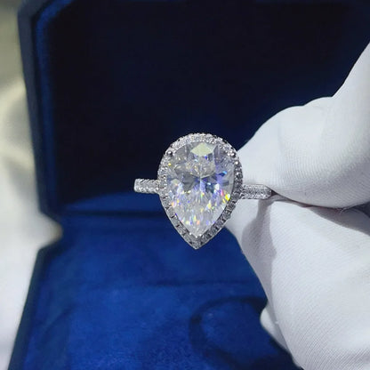 2 Carat Moissanite 925 Sterling Silver Ring