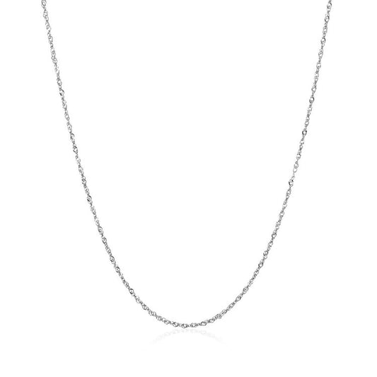 14k White Gold Singapore Chain 0.8mm