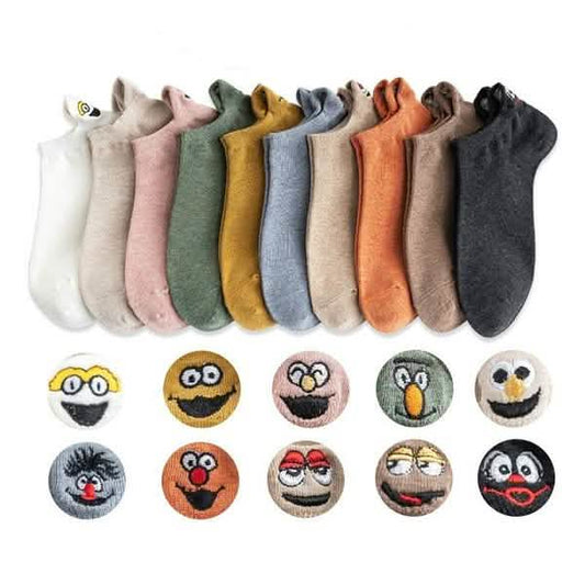 10-Pack: Embroidered Expression Women Socks Otarealm