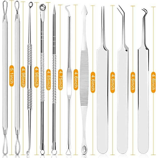 10-Piece: Blackhead Remover Tool