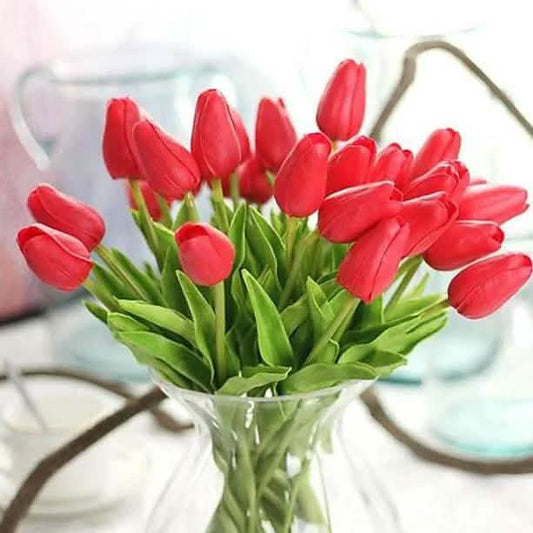 10-Pieces: PU Modern Style Bouquet Tabletop Flower Bouquet Otarealm