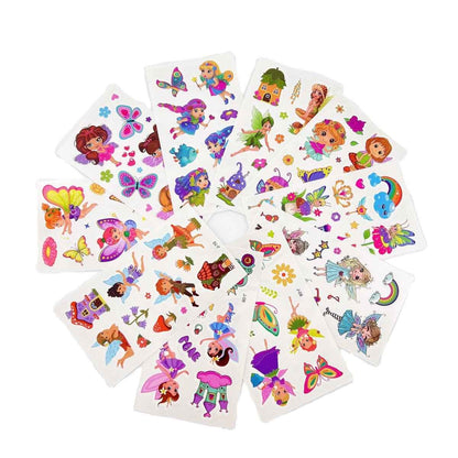 10 Fairy Tattoo Sheets – Non-Toxic Waterproof Kids Party Tattoos