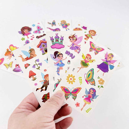 10 Fairy Tattoo Sheets – Non-Toxic Waterproof Kids Party Tattoos