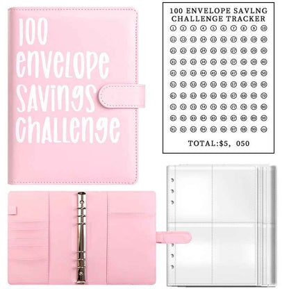 100 Envelope Challenge Binder – Budget Organizer for Cash Saving