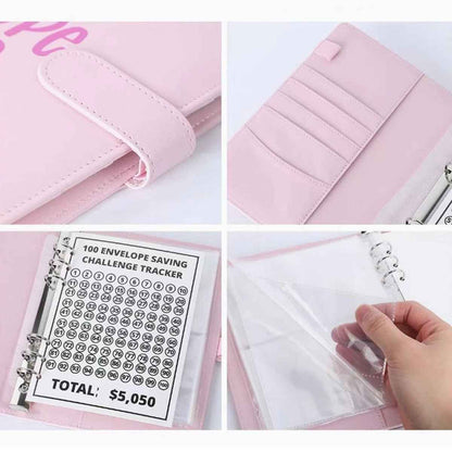 100 Envelope Challenge Binder – Budget Organizer for Cash Saving