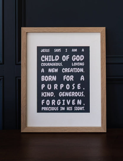 8x10 Jesus Says I am
