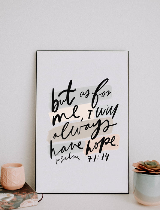 Print: But as for me...