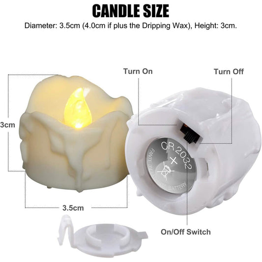 12-Pack: LED Timer Candle Decoration Otarealm