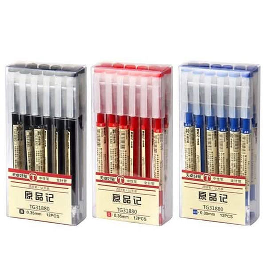 12-Piece Set: 0.35mm Water-based Pen Gel Pen Otarealm