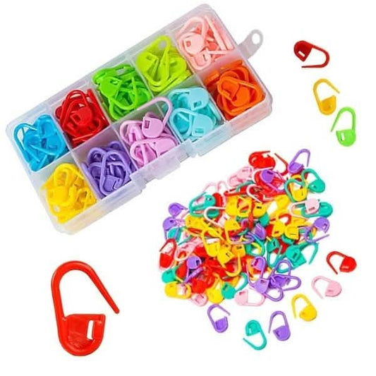 120-Pack: Mix Color Plastic Knitting Tools Locking Stitch Markers Crochet Otarealm