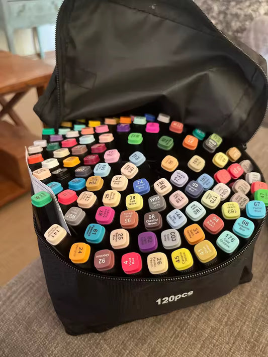 Dual Tip Art Markers Set, Watercolor Brush Pens For Students 12/24/30/40/60/80/100/120/168pcs