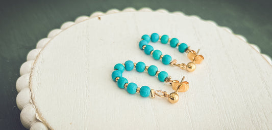 Beautiful Turquoise Hoops