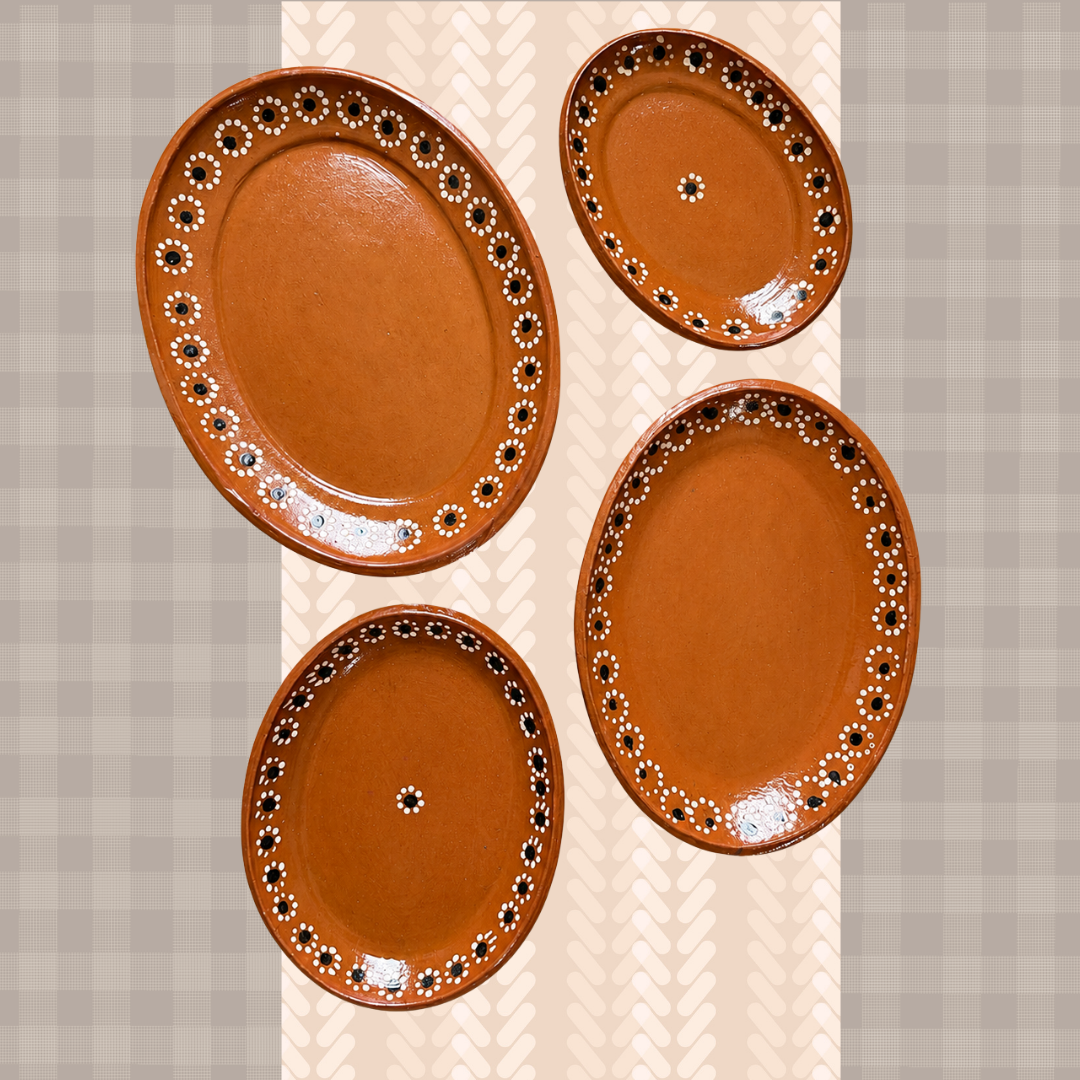 Oval Traditional Pottery Plates Ovalado