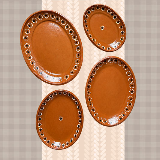 Oval Traditional Pottery Plates Ovalado