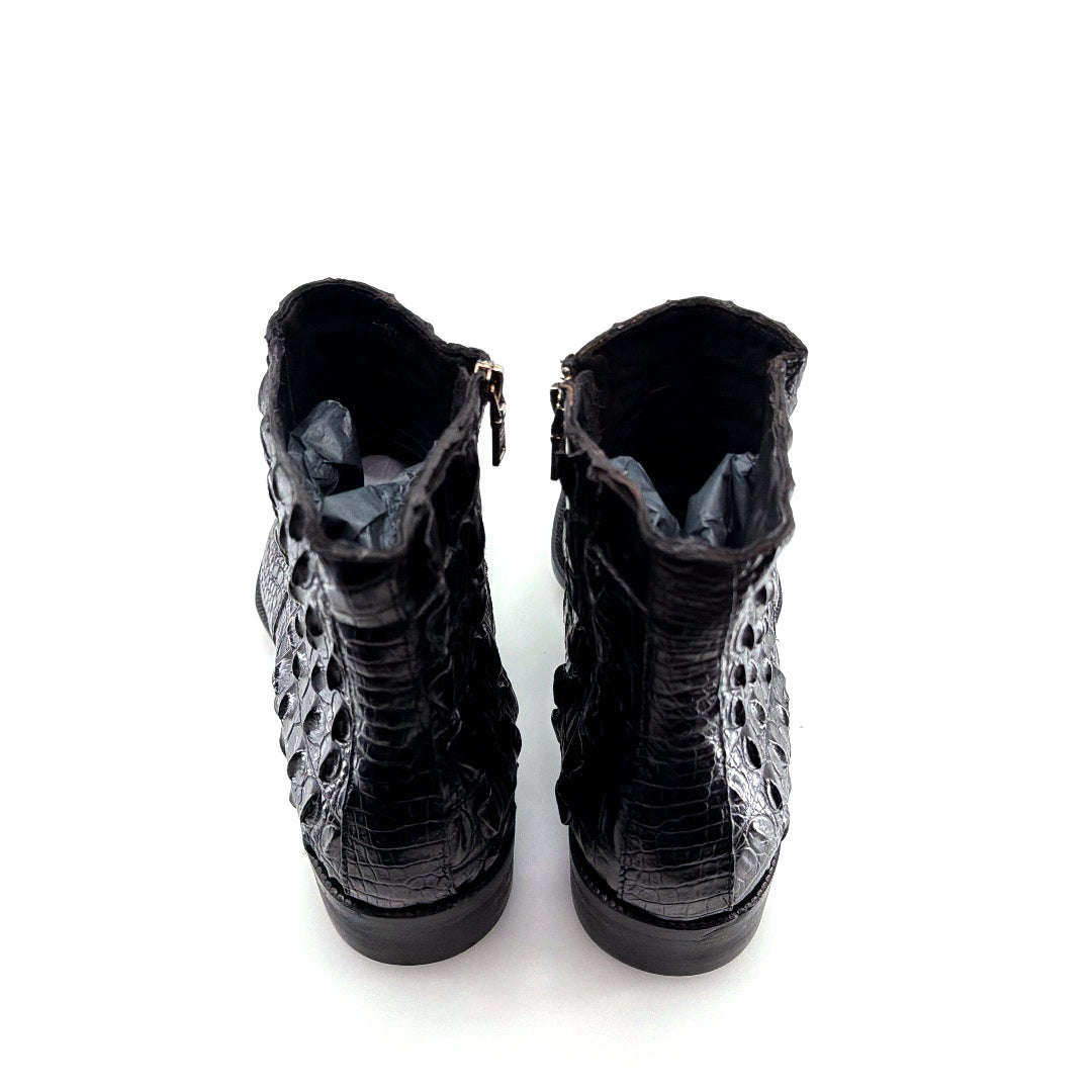 Maurice El Paso Hornback Alligator Boot Black Otarealm