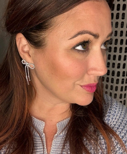 Adorable Crystal Bow Earrings
