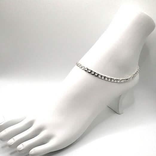 14k Yellow Gold Filled High Polish Finsh Cubun Curb Link Anklet 5mm 9.5'' White/Yellow Otarealm